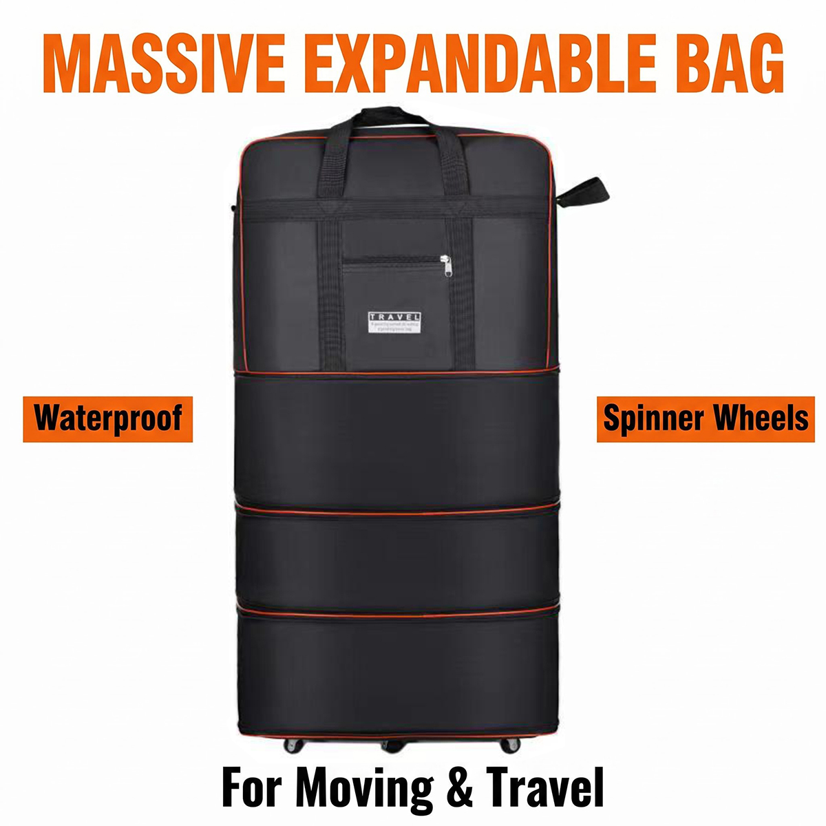 Foldable Rolling Luggage Bag - Tas Perjalanan Beroda, Tas Koper Lipat