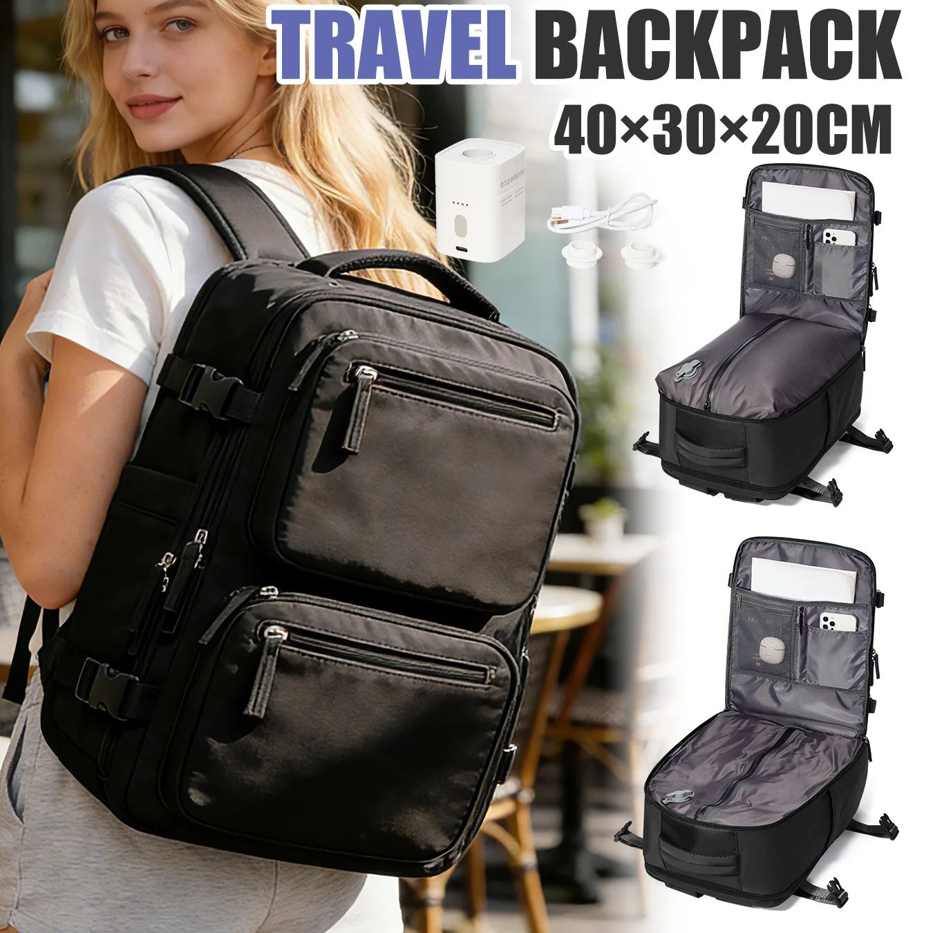 Luggage - Ransel Wanita Ransel Vakum dengan Pompa